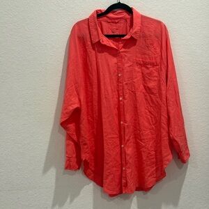 Aerie Women's Coral Button-Down Shirt